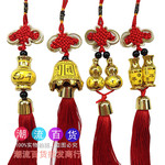 熱銷 鍍金雙葫蘆汽車掛件 中國結(jié)汽車飾品 高檔車內(nèi)飾品 保平安
